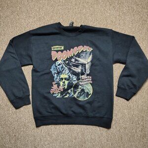 MF DOOM Sweatshirt Men M Black Operation Doom Graphic Crewneck Hip Hop